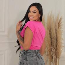 Women Blouses - 淺粉色 - 查看 1