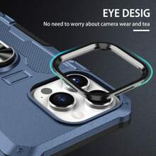 1pc Ring Holder Car Phone Holder Case, Anti-Drop Protective Cover Compatible With IPhone Compatible With Galaxy S25 Ultra, S24 Ultra, S23 Ultra, S22 Ultra, 6 To 15 Pro Max, Compatible With Redmi, Compatible With OPPO, Compatible With Vivo Models - Navy Blue - View 6