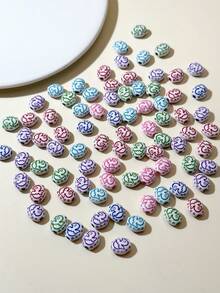 15g / 30g 一袋多色亮面塑膠製可愛小黃鴨diy串珠手鍊項鍊,節日禮物配件