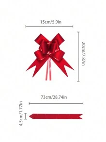 10pcs Bow Gift Wrapping, Solid Color Ribbon Bows, Glitter Pull Bows With Ribbon, Large Bows For Flower Shops, Weddings, Birthdays, Anniversaries, Decorative Corsage, Holiday Party Gift Wrapping