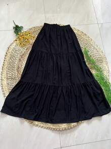 Women Skirts - 黑色 - 查看 3