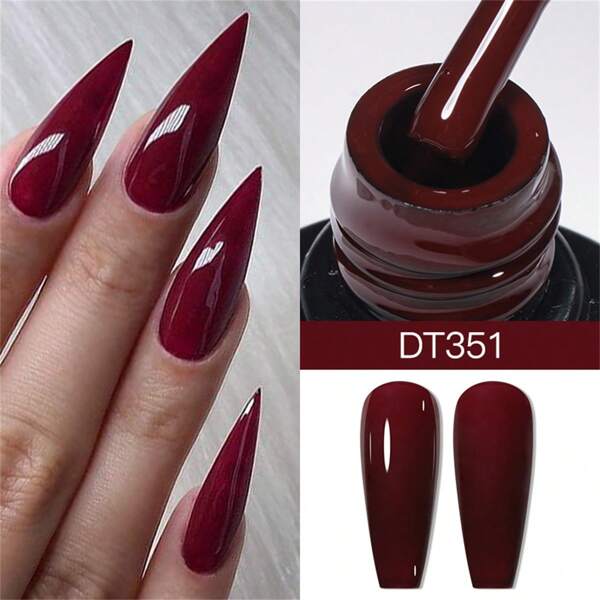 MEET ACROSS 7ML Christmas Gel Nail Polish , Summer Red Nails Gel Polish Nail Glue Semi Permanent Varnishes Hybrid Nail Art Design Soak Off UV LED Gel Manicure Nail Art DIY Home Salon Gift For Women Nail Supplies For Beginners
