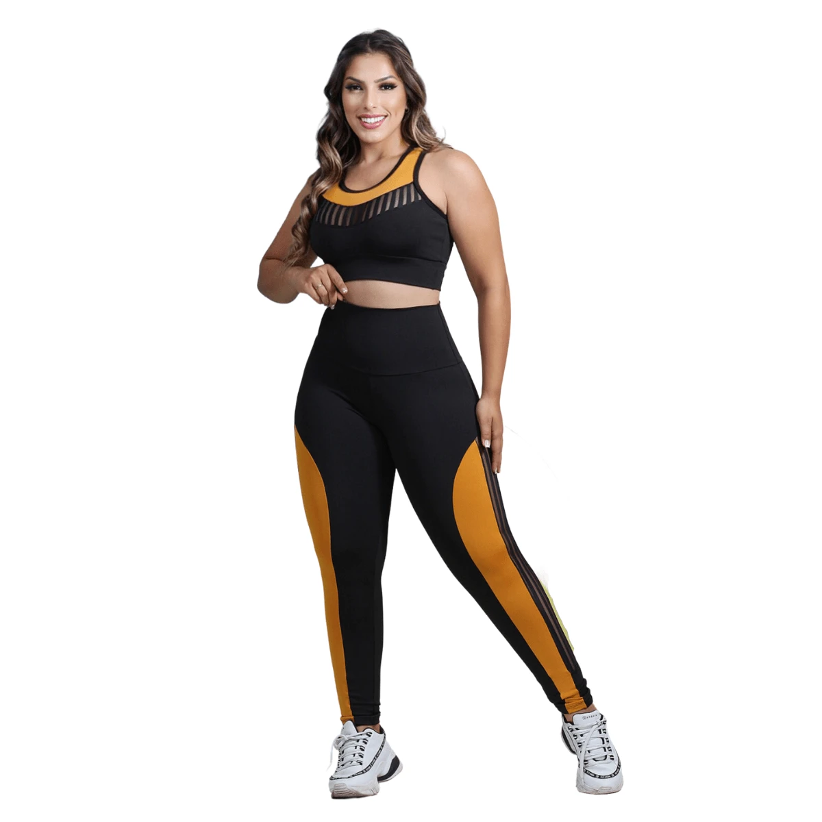 Women Sports Sets - Màu Mù tạt vàng - Xem 1