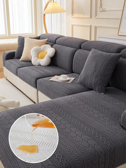 1 Stück wasserfest und Elastisch dehnbar Sofabezug mit Rhombus Muster, Fit für 1/2/3/4-Sitze L Form, Sofakissen Schutz Schonbezug Armlehnenabdeckung Rückenlehne Bezug