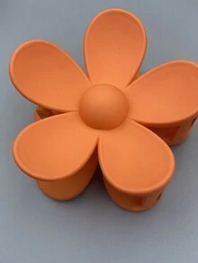 4件套女士多色花形发夹，树脂材质五瓣花形爪夹，发夹发夹，抓头发时不伤发夹，简约休闲日常居家发饰，新年、圣诞节旅行聚会派对配套服饰花形发饰，作为礼物多色搭配发饰套装，情人节情侣作为礼物发饰 - 彩色 - 查看 4