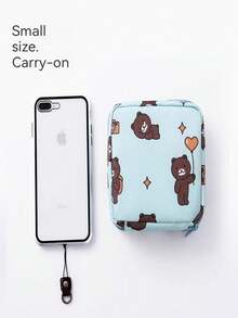 1pc [lemon] Black Sanitary Pad Storage Bag - Black - View 5