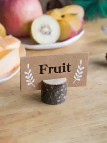 20/50 张 3.5 英寸座位卡，带白色月桂叶，牛皮纸卡，乡村风婚礼派对桌号空白桌帐篷卡，桌名标签，桌卡座位卡，自助餐桌卡，圣诞节