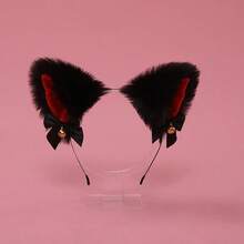 貓耳鈴頭箍，女孩子角色扮演貓咪髮夾，女僕發夾，蝴蝶結頭箍，個性化髮飾