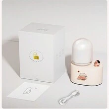 1pc Air Humidifier & Aroma Diffuser, Usb-powered With Quiet Operation And Stylish Design For Home And Bedroom - Beige - View 6