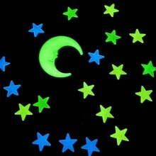 Luminous Wall Stickers For Student Dormitory/bedroom Ceiling, Including Stars, Moon & Fluorescent Stickers, Suitable For Party Decoration - Mixed Colors - View 9