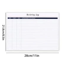 Trees Activity Log Notepad -24 pages tearable Daily Log Notepad - Activity Log Notepad for effectively tracking time and planning a day - Undated Daily and Weekly Planner Notepad -11''x 8.5'' - White - View 3