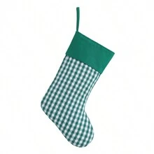 大格子聖誕襪,聖誕節儲物裝飾用品