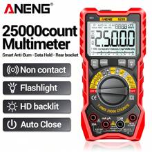 ANENG SZ20 25000 Counts Multimeter Smart Manual Range Meter NCV AC DC Ohm Hz Smart Manual Range Digital Multimetro Tester Tools - Red - View 3
