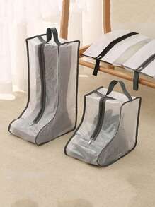 1pc Foldable Non-Woven Fabric Shoe Bag, Portable Dust-Proof Travel Shoe Bag