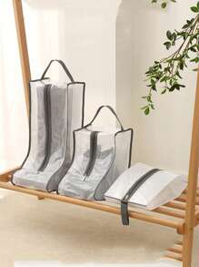 1pc Foldable Non-Woven Fabric Shoe Bag, Portable Dust-Proof Travel Shoe Bag