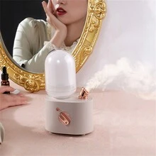 1pc Air Humidifier & Aroma Diffuser, Usb-powered With Quiet Operation And Stylish Design For Home And Bedroom - Beige - View 5