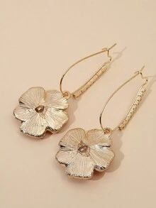 2入組鑲花鑽波西米亞風格的時髦街拍時尚耳環新娘耳環