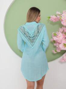 Women Kimonos - Màu xanh bạc hà - Xem 2