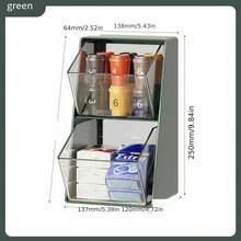Tea Bag Organizer Box, Capsule And Coffee Storage Rack For Tea Room, Bar, Clear Display Shelf And Desk Storage Rack - Green - View 3