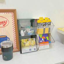 Tea Bag Organizer Box, Capsule And Coffee Storage Rack For Tea Room, Bar, Clear Display Shelf And Desk Storage Rack - Green - View 4