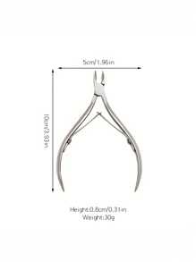 1把不鏽鋼指甲剪,帶有去除死皮和釘生腳趾器的指甲鉗 - 銀色 - 查看 6