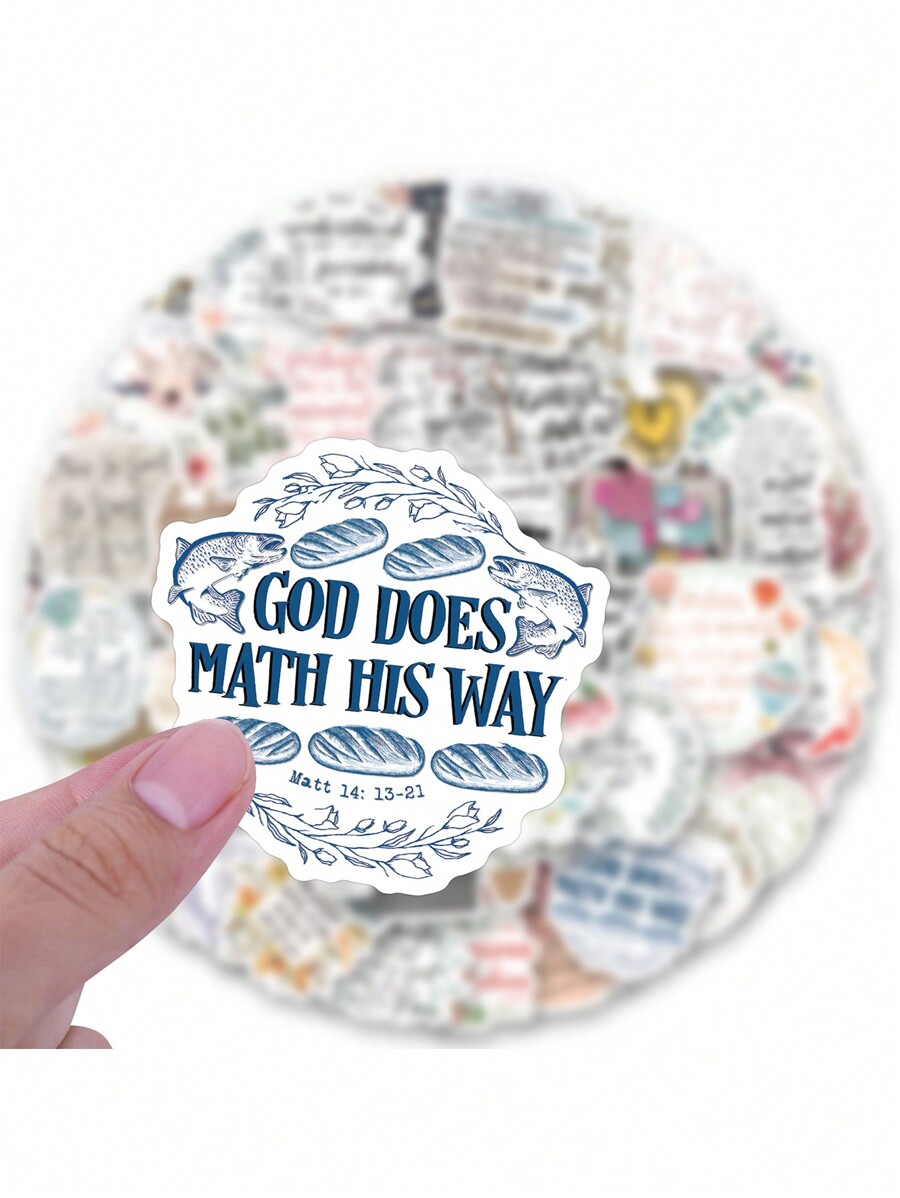 100PCS Bible Stickers Jesus Stickers,Christian Jesus Scripture Stickers