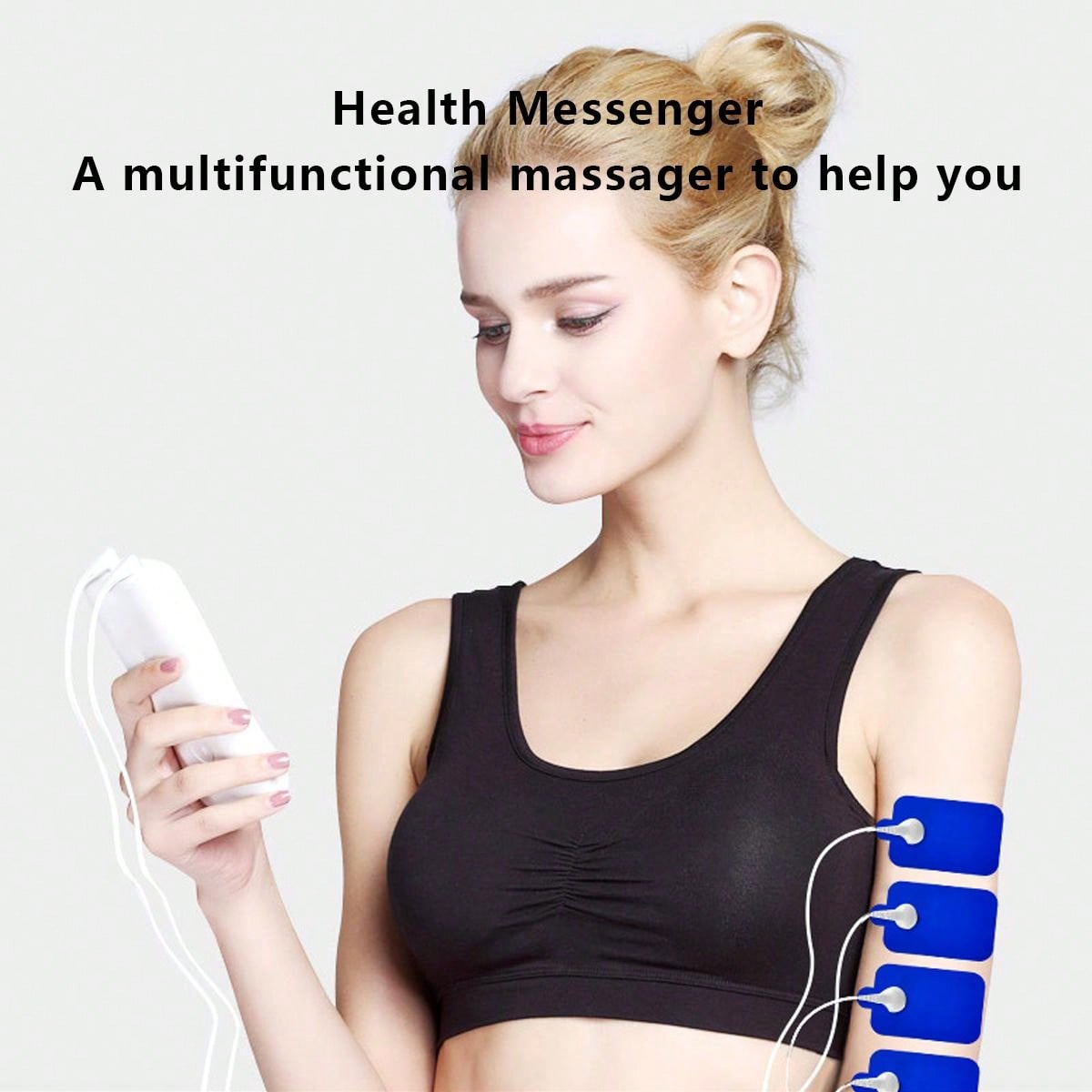 Dualoutput Digital Massager With Blue Screen And Pulse Massage