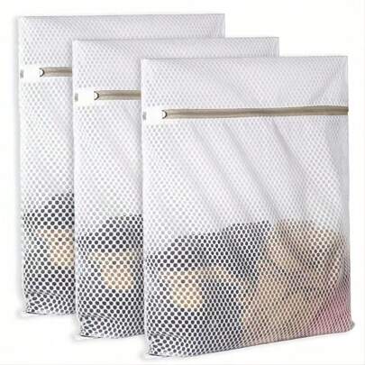 1pc/3pcs Honeycomb Mesh Laundry Bags For Delicates, 125gsm Net Fabric Reusable Delicate Wash Bag, Travel Organization Bag For Lingerie, Clothes, Jeans, Bath Towel, Sock School Supplies School Accessories Back To School University Students School Organizer Bags Teacher Storage Bags Student Bag Sets Organizer Storage Bins Laundry Basket Washing Machine Bag For Laundry Bathroom Dorm For Dirty And Clean Clothes Bras Bag For School School Stuff