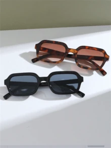 2pcs Square Fashion Glasses - Multicolor - View 3