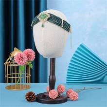 1 Pieza Collar De Mujer Hecho A Mano Con Cuentas De Vidrio Y Colgante Incrustado Con Piedras De Strass, Perfecto Para Que La Novia Lo Use En Bodas Reales - Verde - Ver 6