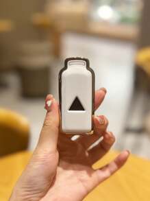 1pc Gold-trimmed White 3-button Tpu Car Key Protective Cover Case For Mitsubishi Cars - Multicolor - View 5