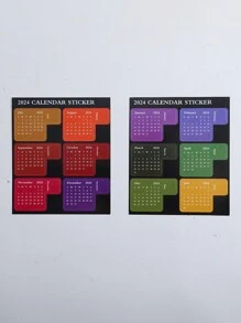 2 張 2024 年議程計畫多功能 Diy 彩色便條紙附紙質索引貼紙,創意規劃記事本 - 彩色 - 查看 6