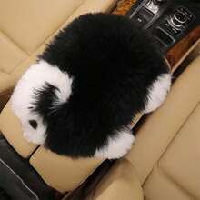 1 Pieza Almohadilla De Apoyabrazos De Coche De Felpa - Negro - Ver 9