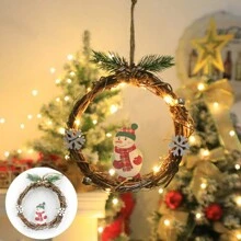 1 vòng hoa Giáng sinh, đồ trang trí cửa sổ/cửa ra vào hình ông già Noel và người tuyết, đồ trang trí cây thông Noel, đồ trang trí đèn Giáng sinh, đồ trang trí phòng, đồ trang trí Giáng sinh, đèn Giáng sinh, đồ trang trí phòng ngủ, đồ trang trí nhà, đồ trang trí tiệc, lễ hội ngày lễ, quà tặng Giáng sinh, đồ trang trí cây thông Noel, đồ trang trí - Màu vàng - Xem 7