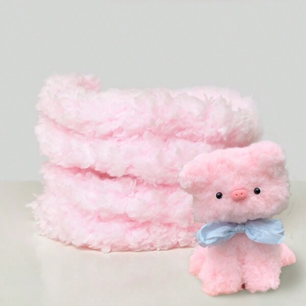 2pcs/set, 1m/each Light Pink Thick 15mm Diameter Coral Fleece Plush Twisty Rod For Diy Pet Toy Making