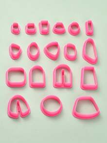 18 件塑膠軟陶模具和黏土切割工具組適用於 Diy 手工珠寶製作 - 棕色 - 查看 14