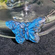 1入自然療癒水晶萊姆石棺材麵包,萊姆石蜻蜓,萊姆石眼,萊姆石蝴蝶,萊姆石玫瑰,萊姆石蝴蝶仙子,萊姆石月亮獨角獸,萊姆石月亮太陽,萊姆石愛之翼,用於房間裝飾、手工藝品裝飾的雕刻品 - 拉長石蝴蝶 - 查看 7