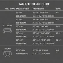 矩形桌用桌布,防水桌布,矩形桌布,感恩節聖誕節桌布,灰色60 X 84英寸貼身桌布 - 灰色 - 查看 8