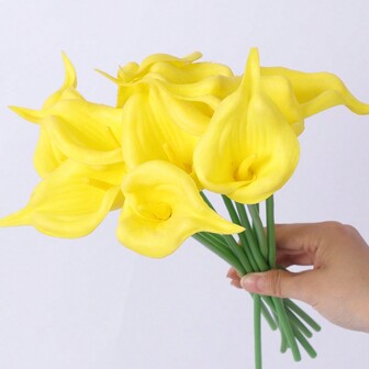 2pcs Mini Calla Lily Artificial Flowers, Home Decor