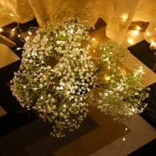 1pc Usb Copper Wire Fairy String Light With Remote Control, Suitable For Flower Bouquet Decoration, Birthday Gift Box Decoration Lamp - Yellow - View 2