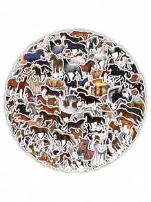 Paquete De 50 Pegatinas De Caballo, Pegatinas De Vinilo Impermeables De Pvc Estilo Caballo, Calcomanías Para Decoración, Fiesta, Coche, Portátiles, Botella De Agua, Casco, Pegatinas Para Refrigerador