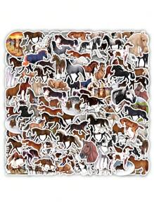 Paquete De 50 Pegatinas De Caballo, Pegatinas De Vinilo Impermeables De Pvc Estilo Caballo, Calcomanías Para Decoración, Fiesta, Coche, Portátiles, Botella De Agua, Casco, Pegatinas Para Refrigerador