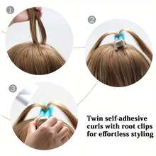 8 件套，包含全钩环发夹、全发根发夹、卷发夹、钩环卷发器和卷发造型工具，专为女孩设计 - 黑色的 - 查看 5