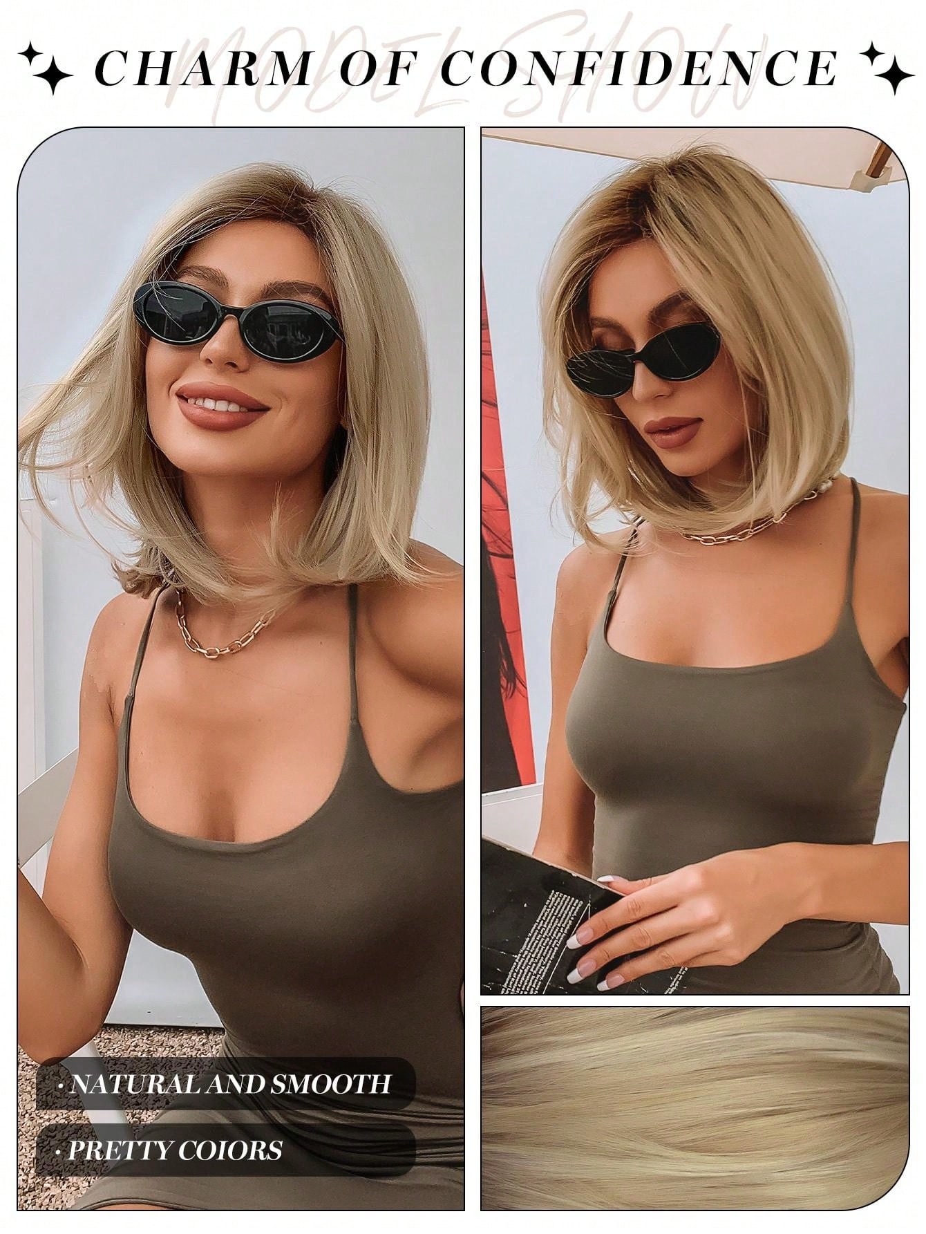 Brown Bob Wig Comfortable And Stylish Synthetic Wig For Women To