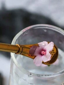 1 件 304 不锈钢吸管勺，创意两用花茶浸泡勺，适用于咖啡、茶和花草茶、厨房、圣诞礼物 - 金色 - 查看 4