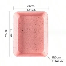 1 Pieza Moldes Para Pasteles Resistentes Al Calor De Estilo Vintage De Color Rosa, Bandeja Rectangular Antiadherente Para Hornear, Herramienta De Cocina Versátil - Rosa - Ver 4
