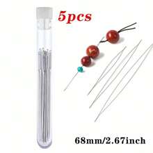 5入組穿珠針頭,開口針頭,扭曲針頭,diy珠子手鍊,珠寶工具,項鍊製作用品,手工針頭配件 - 串珠針 - 查看 10