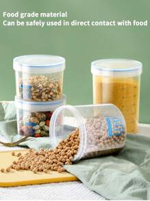 Frascos De Almacenamiento Para Alimentos En La Cocina De Gran Capacidad, Transparentes, Con Sello Y Para Mantener Frescos Granos Y Snacks - transparente - Ver 6