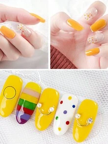 5pcs Simple Solid Wood Nail Art Brushes, Nail Dotting Pen, Rhinestone Placement Pen, Double-ended Tool Pen - Multicolor - View 3
