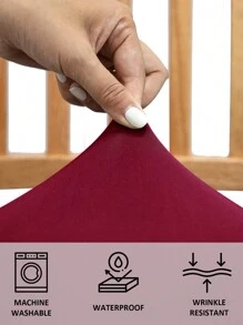 4pcs/6pcs/Set Solid Color Splash-Proof Chair Cover, Modern Minimalist Polyester Elastic Dining Chair Cover, Suitable For Wedding, Restaurant, Office, Party, All Seasons